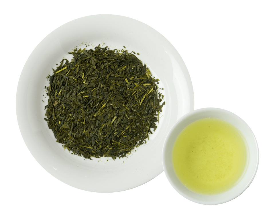煎茶茶湯與其茶葉外觀