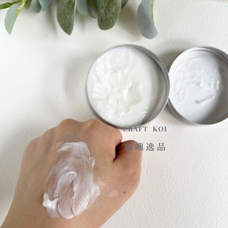 神戸美人ぬか Bijin Nuka 護手潤膚膏-家內安全款式,塗抹在手上的質地,推開後的樣子