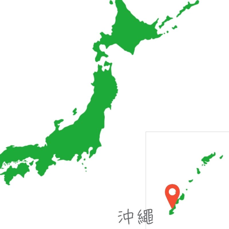此圖為沖繩在日本地圖的位置示意圖