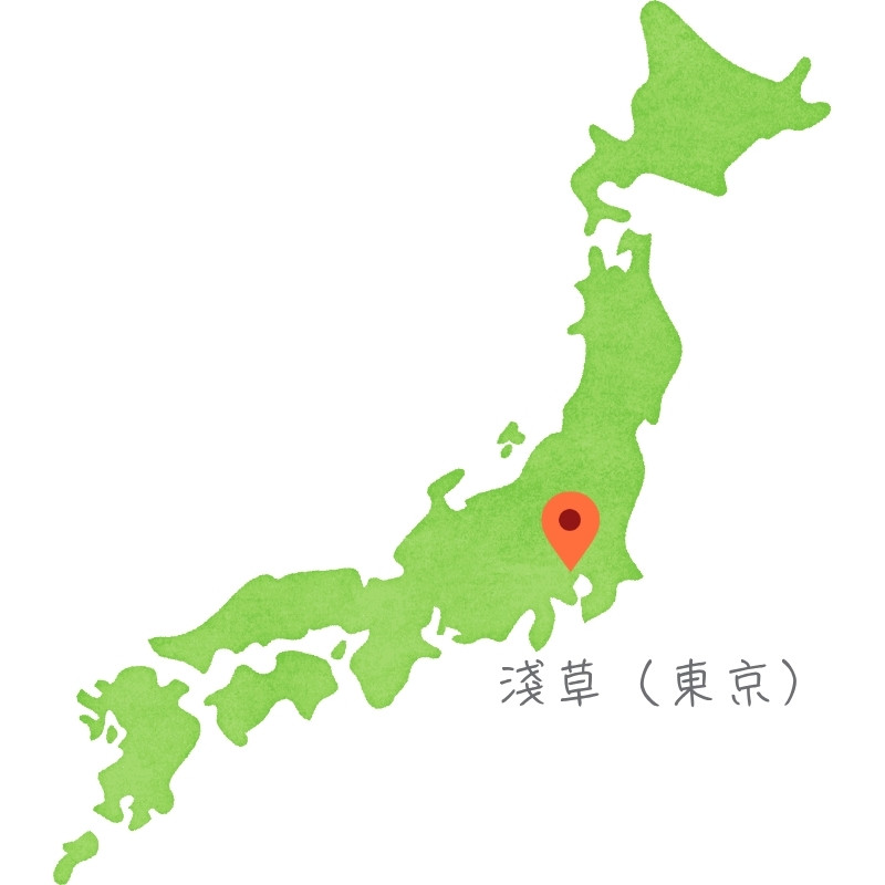 東京淺草位置示意圖