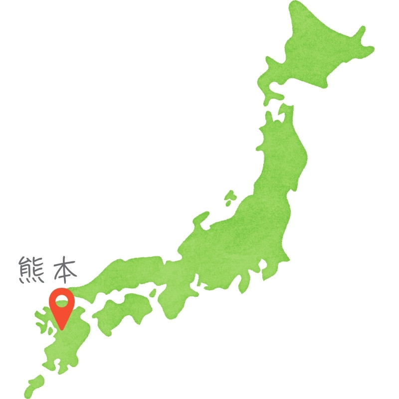 熊本在日本地圖的位置示意圖